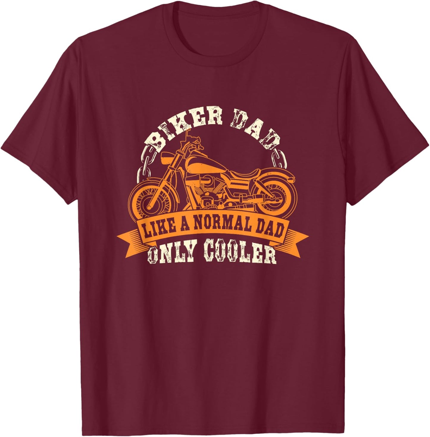 Motorcycle - Father's Day Gift Dad and Dad - Biker Dad T-Shirt - T-Shirt | Maroon