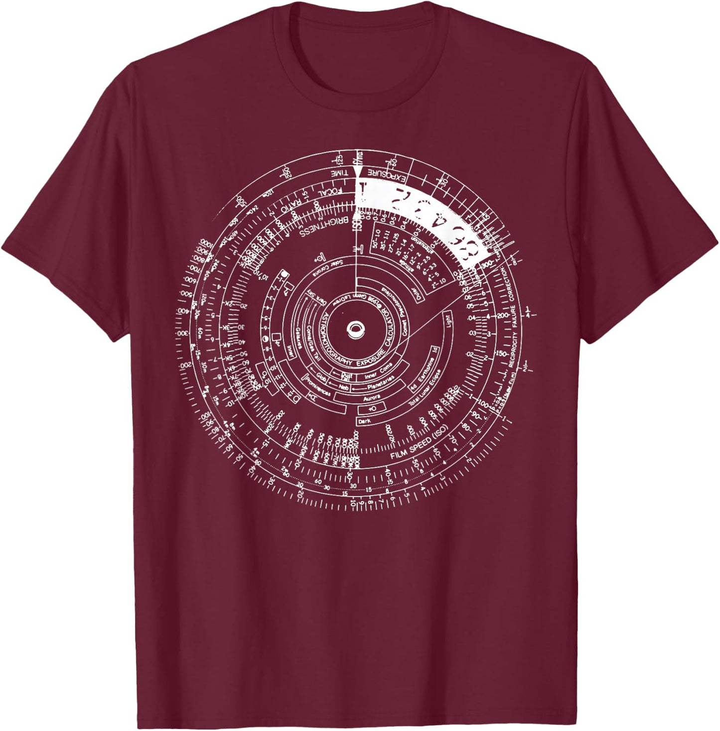 Vintage Chart - Astrophotography Exposure Stars Photo Space T-Shirt - T-Shirt | Maroon