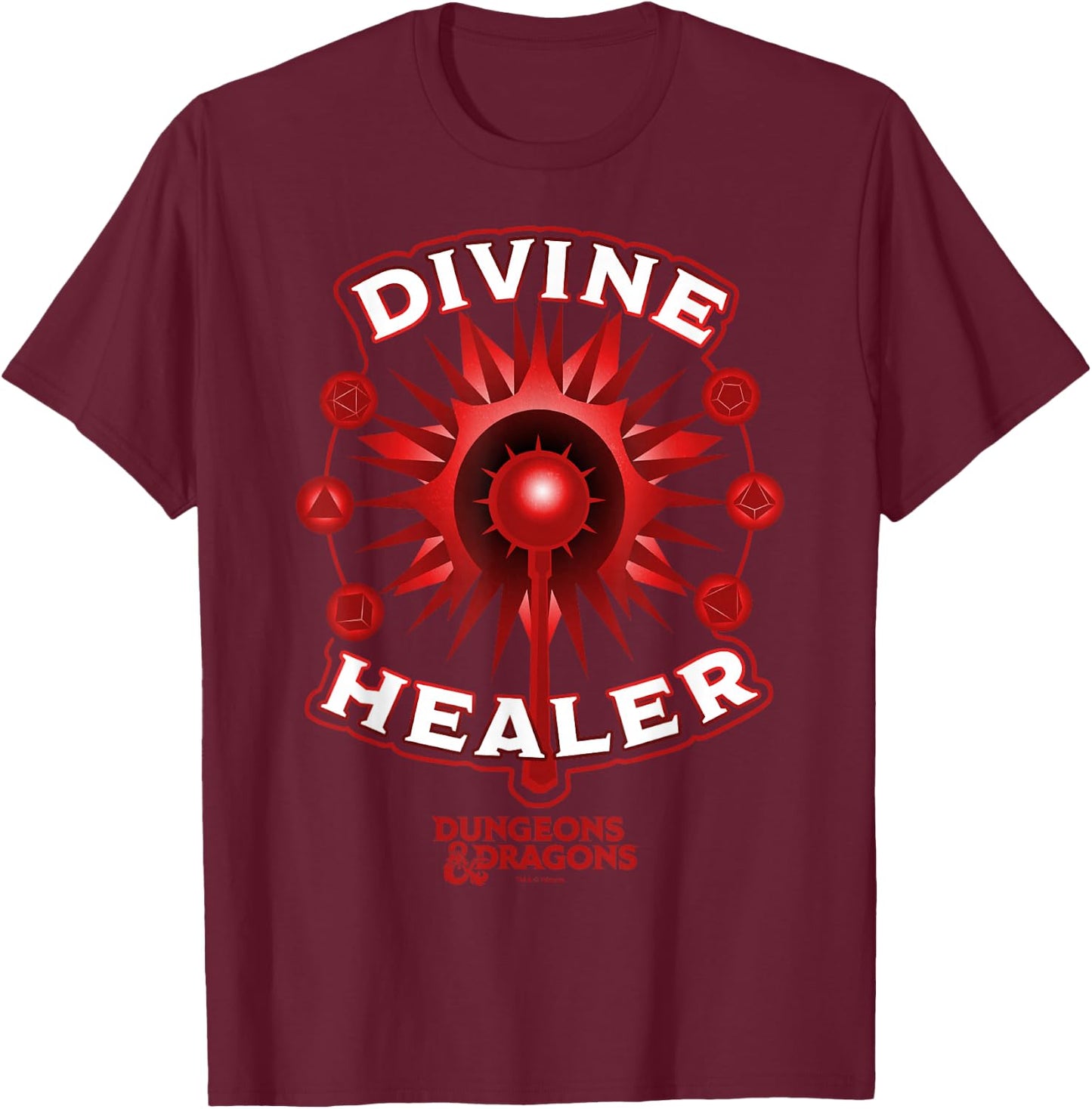 Dungeons & Dragons Divine Healer T-Shirt - T-Shirt | Maroon