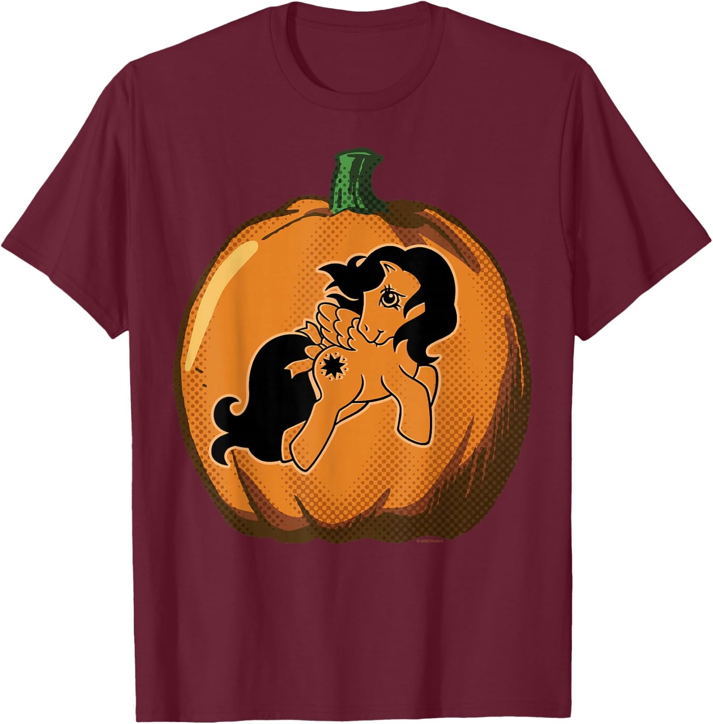 My Little Pony Halloween Starshine Pumpkin Carving Outline T-Shirt - T-Shirt | Maroon