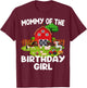 Barnyard Birthday Farm Animals Mommy Birthday Girl T-Shirt - T-Shirt | Maroon