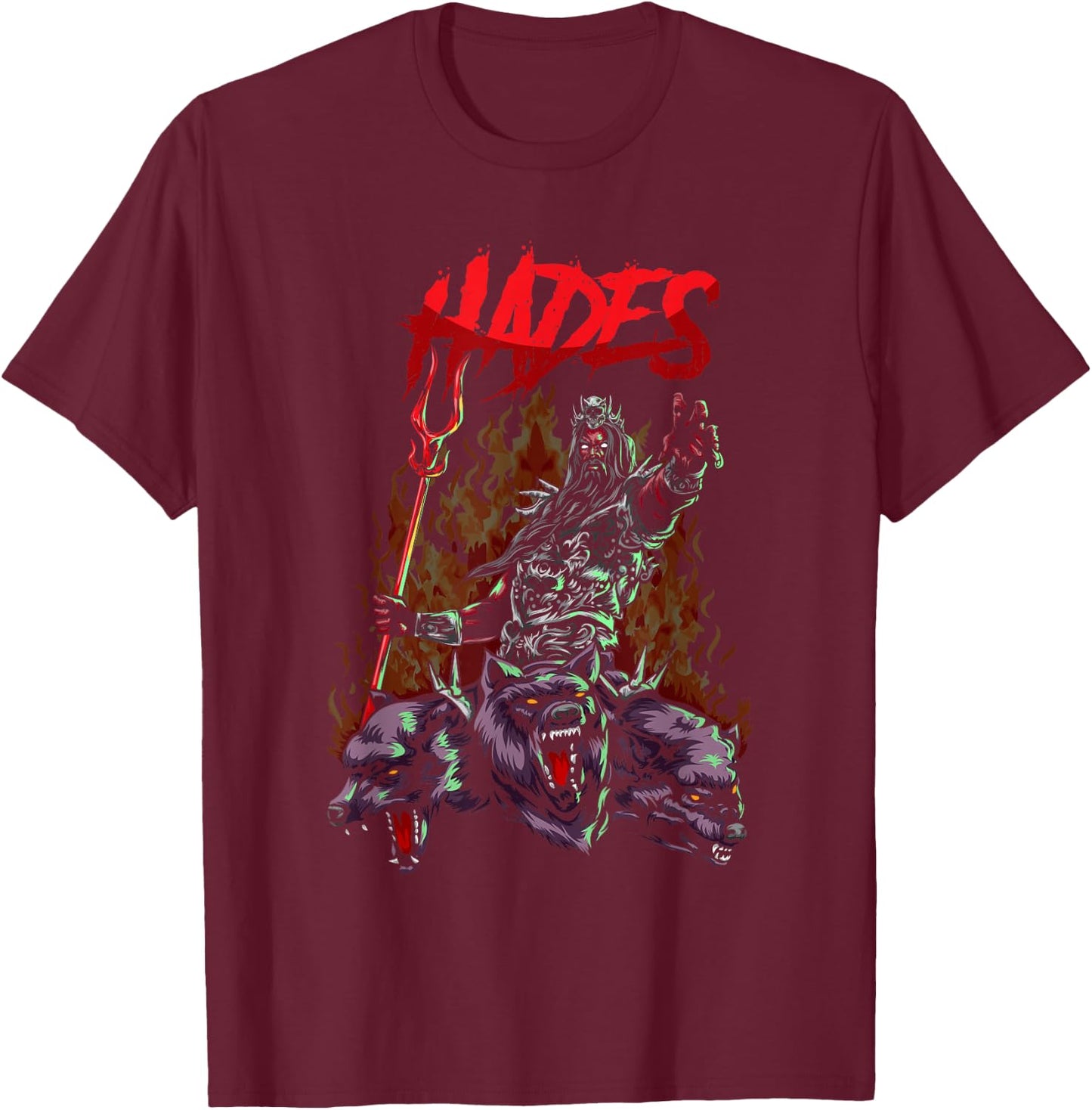 Hades Ancient Greek Mythology God of the Underworld T-Shirt - T-Shirt | Maroon