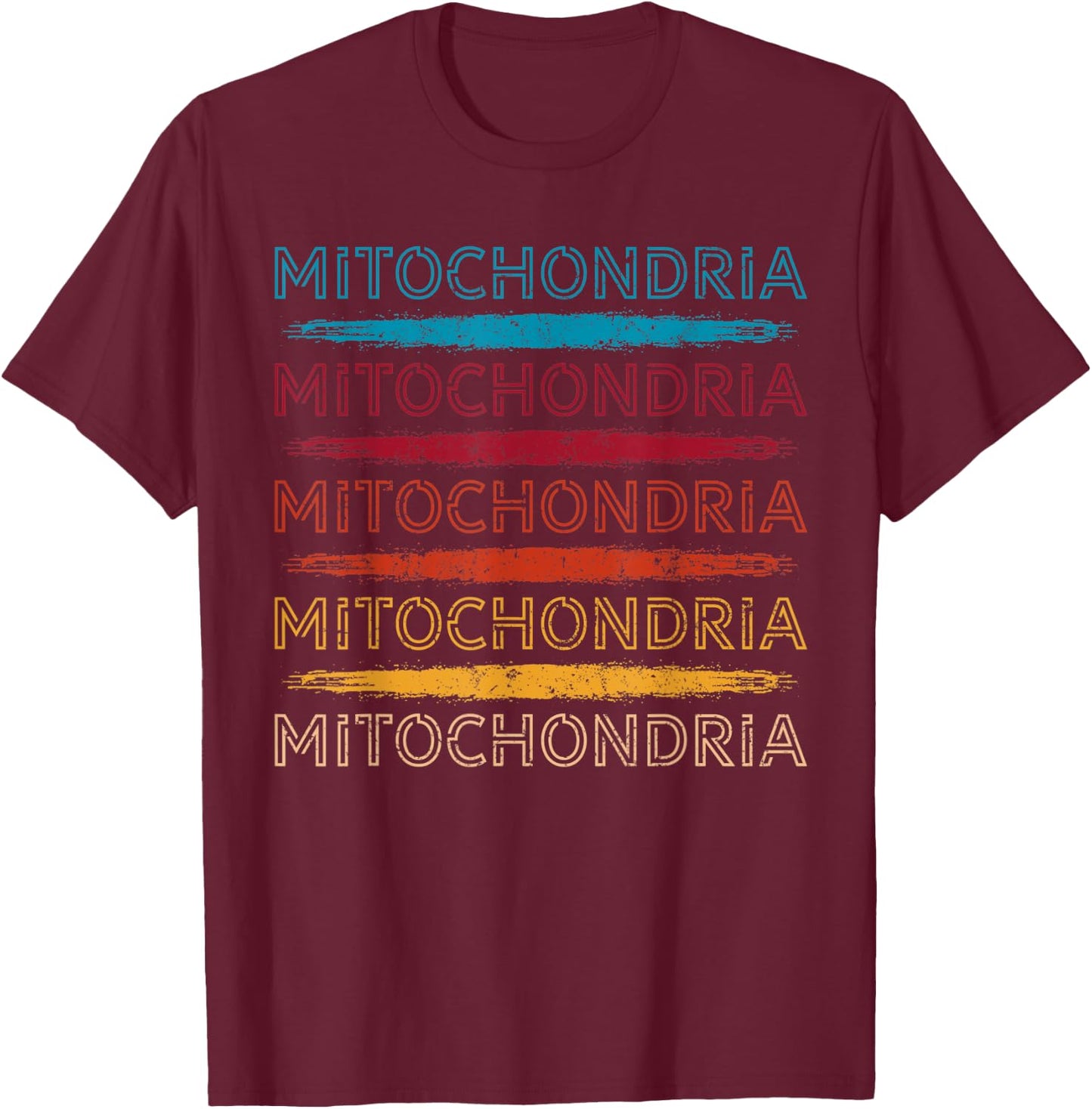 Mitochondria Retro Powerhouse Of The Cell Bacteria Biology T-Shirt - T-Shirt | Maroon