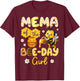 Mema Of The Bee-Day Girl Funny Bee Birthday Party T-Shirt - T-Shirt | Maroon
