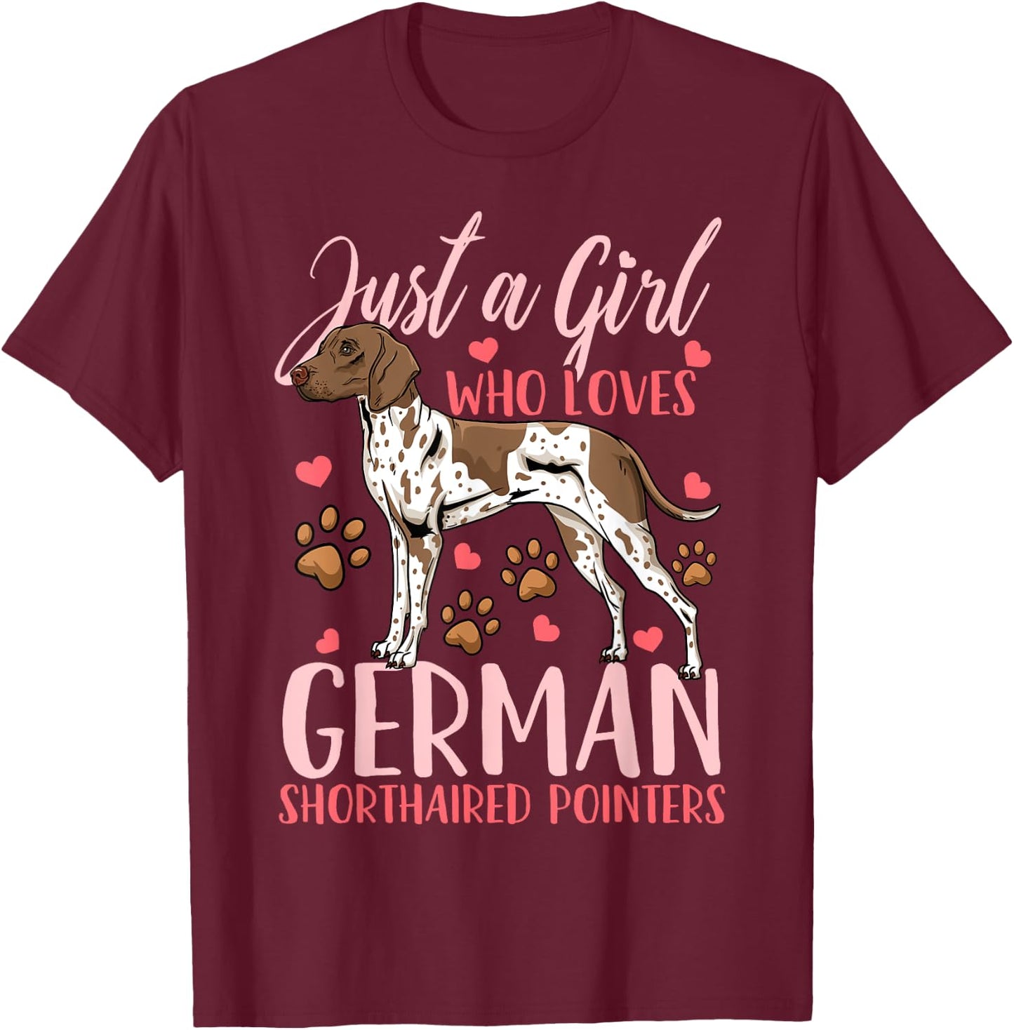 German Shorthaired Pointer T-Shirt - T-Shirt | Maroon