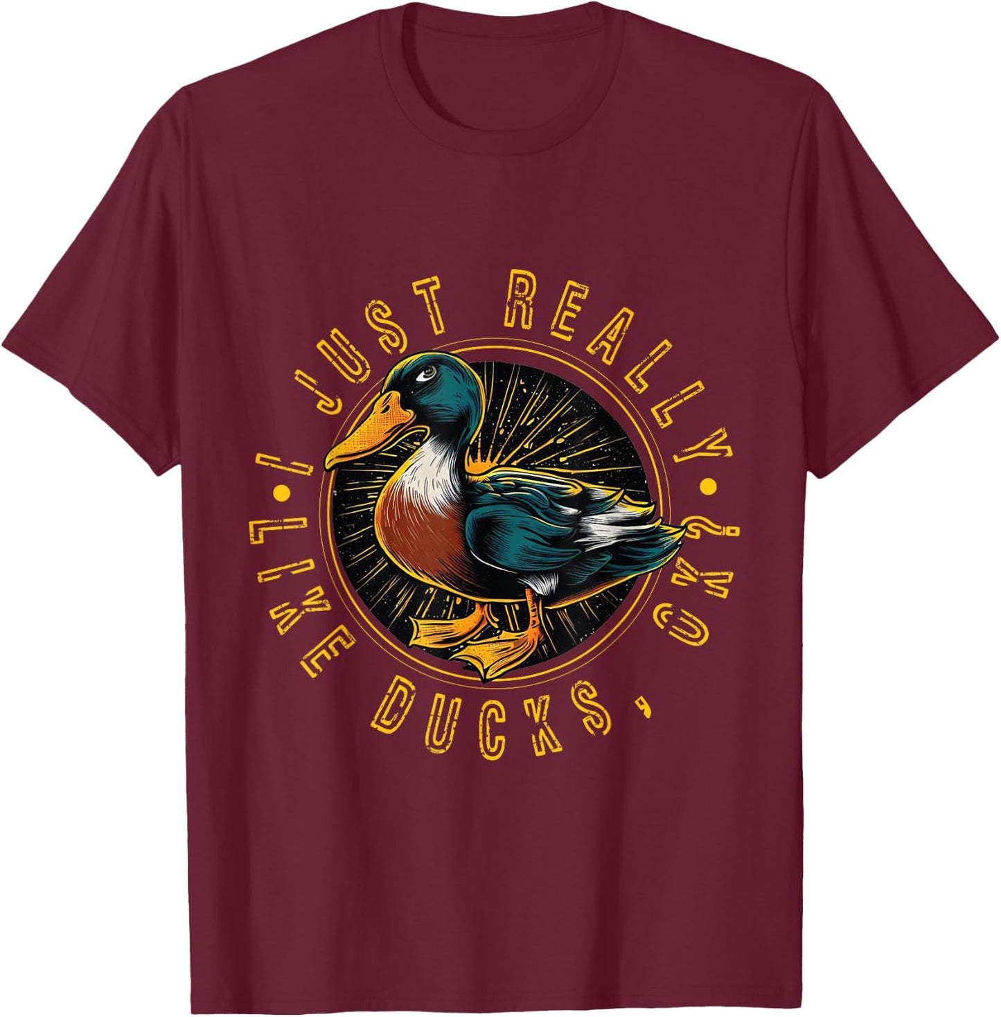 Just A Girl Who Loves Ducks - Duck T-Shirt - T-Shirt | Maroon