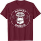 Monkey Garage: Gas Station Screwed Up Ape Head T-Shirt - T-Shirt | Maroon
