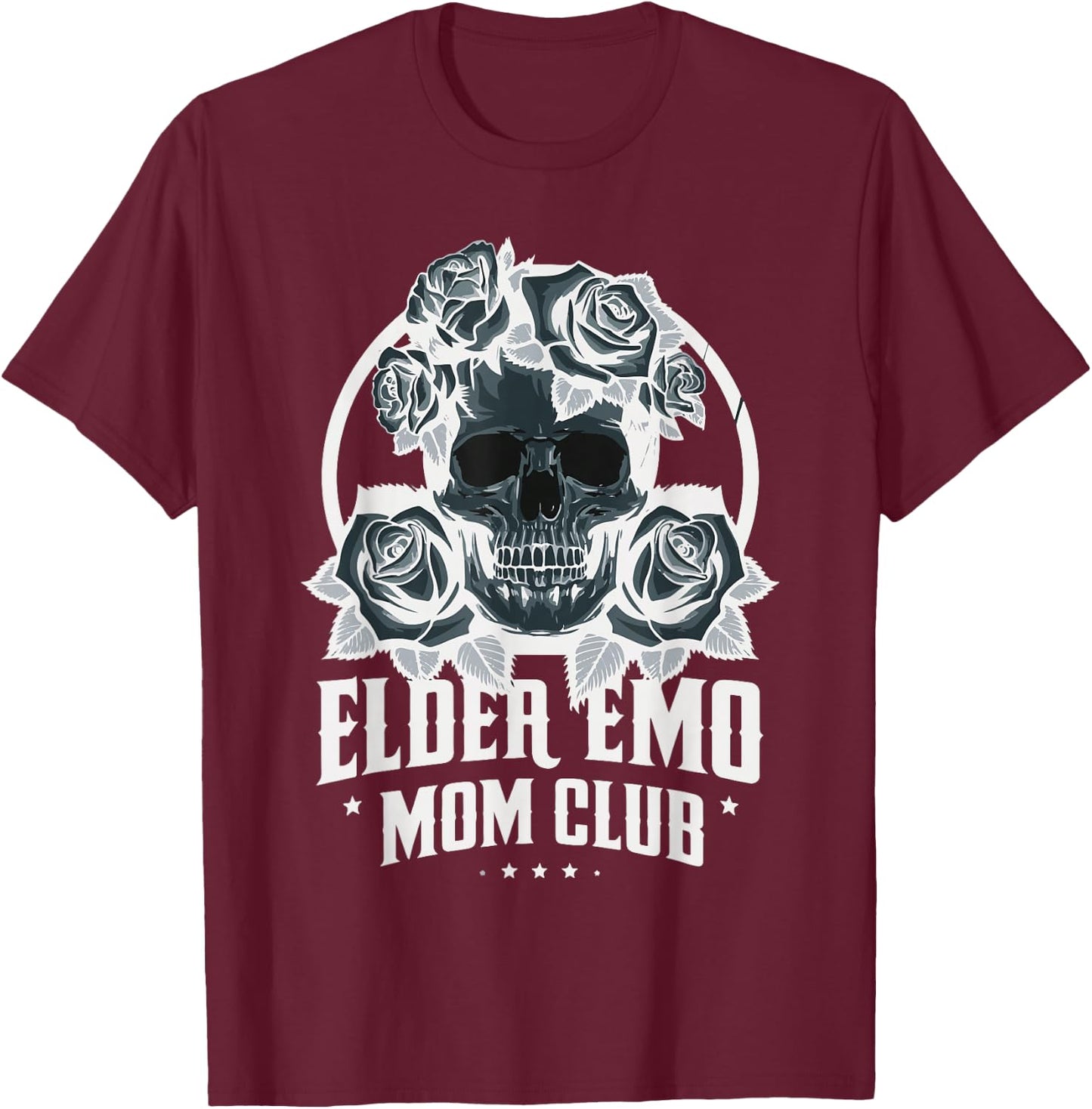 Elder Emo Mom Club Emo Lifestyle Emo Music Goth Subculture T-Shirt - T-Shirt | Maroon