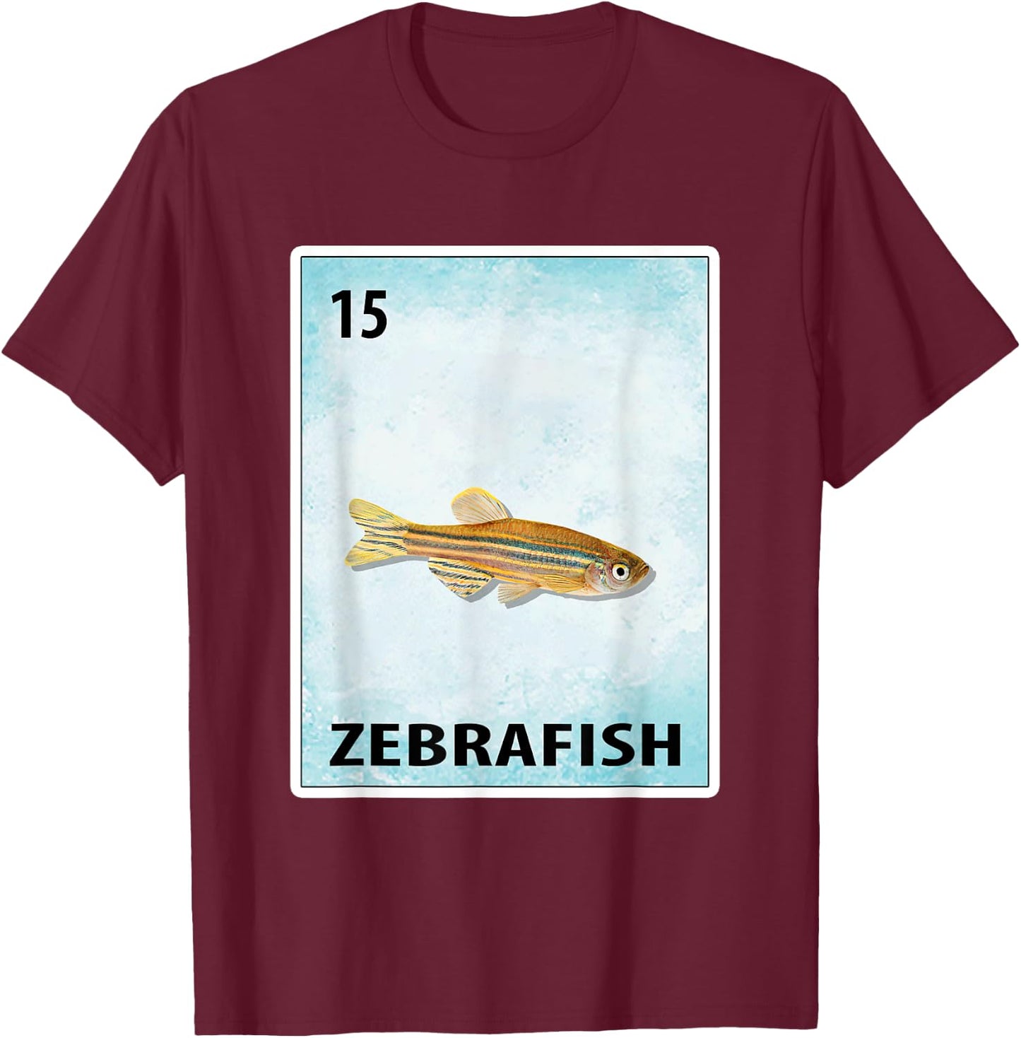 Zebrafish Mexican Fish Cards T-Shirt - T-Shirt | Maroon