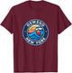 Oswego New York NY Vintage Nautical Waves Design T-Shirt - T-Shirt | Maroon