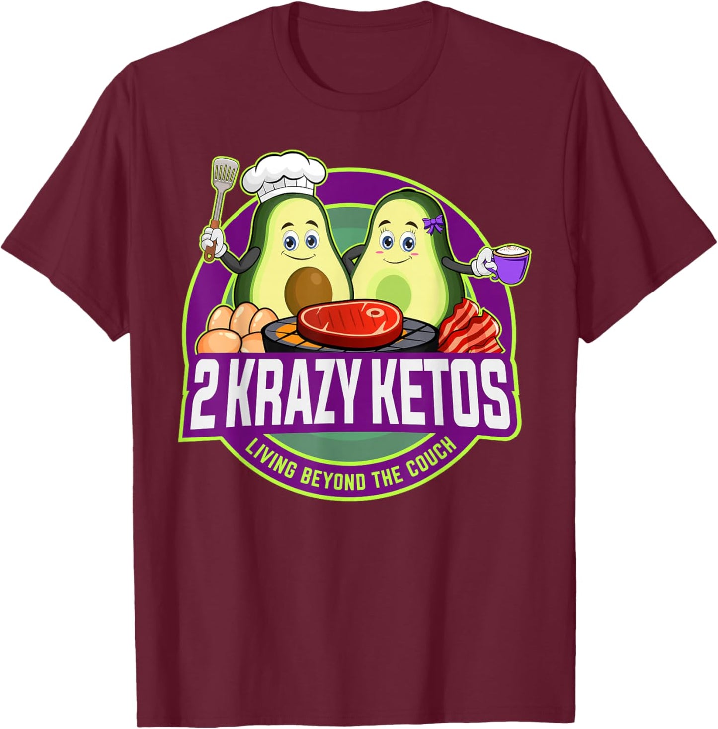 2 Krazy Ketos Logo 2024 T-Shirt - T-Shirt | Maroon
