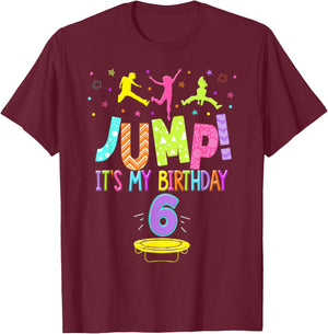 Trampoline Birthday Party For Girls T-Shirt - T-Shirt | Maroon