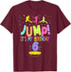 Trampoline Birthday Party For Girls T-Shirt - T-Shirt | Maroon
