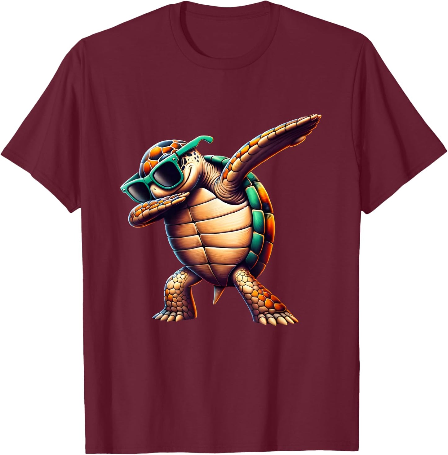 Dabbing Sea Turtles Boys Girls Save Turtles T-Shirt - T-Shirt | Maroon