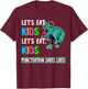 Grammar Dinosaur English Lessons Funny Student T-Shirt - T-Shirt | Maroon