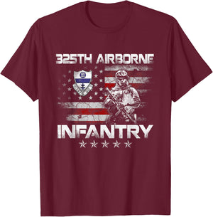 325th Airborne Infantry Regiment Veteran 4th Of July Gift T-Shirt - T-Shirt | Maroon