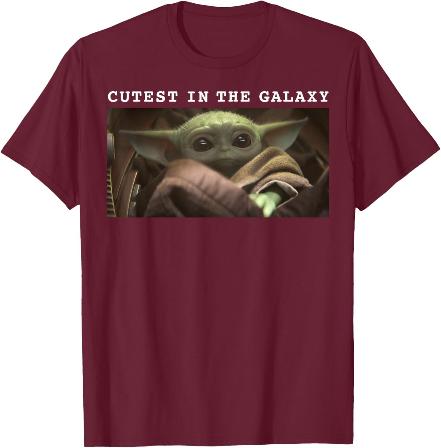 Star Wars: The Mandalorian The Child Cutest In The Galaxy T-Shirt - T-Shirt | Maroon
