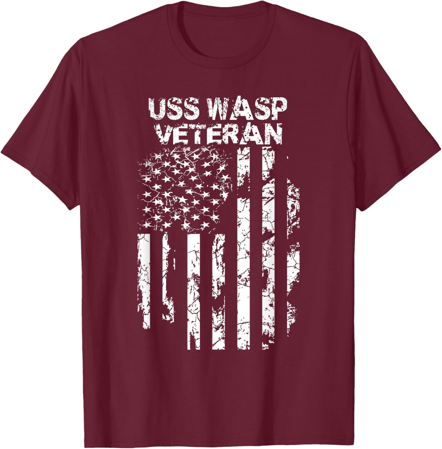 USS Wasp Veteran T-Shirt - T-Shirt | Maroon