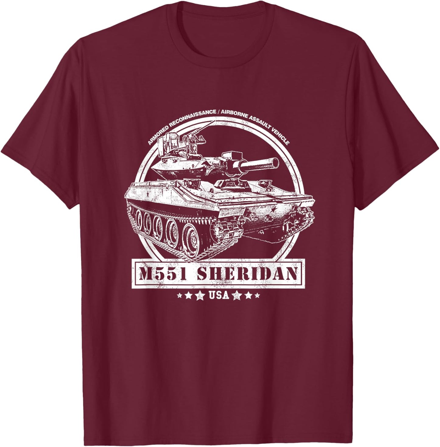 M551 Sheridan T-Shirt - T-Shirt | Maroon