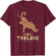 Thailand Gifts & Adult Cotton Black Thai Elephant Small T-Shirt - T-Shirt | Maroon
