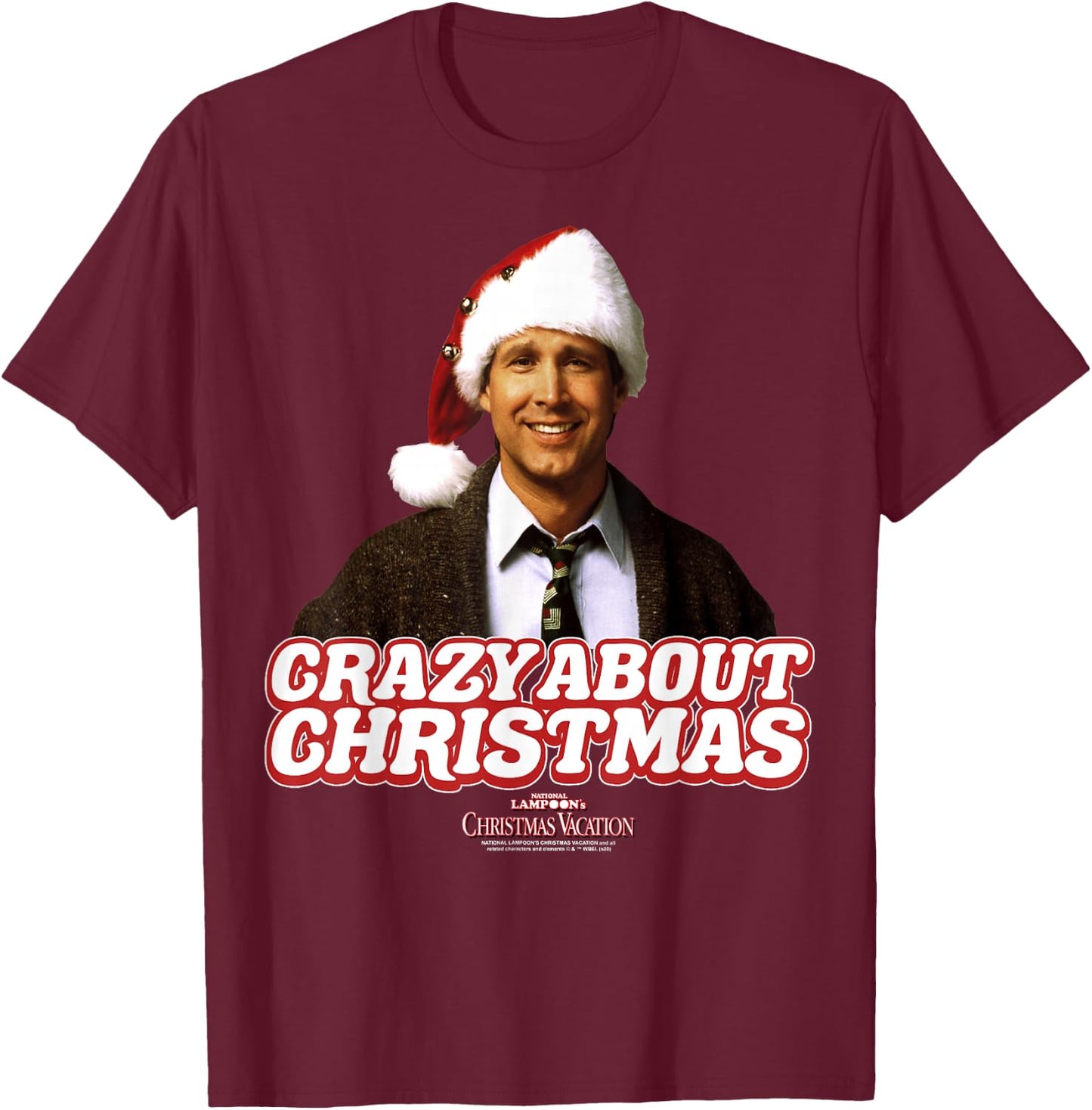 National Lampoon's Christmas Vacation Crazy About Christmas T-Shirt - T-Shirt | Maroon