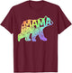 Mum Bear Tie Dye Rainbow Purple Blue Pink Yellow Gift T-Shirt - T-Shirt | Maroon