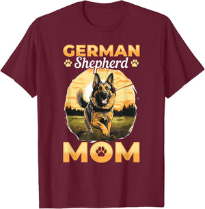 German Shepherd Dog Breed German Shepherd Mom T-Shirt - T-Shirt | Maroon