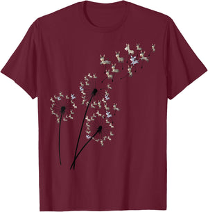 Dandelion Donkey Flower, Floral Donkey Tree Lover T-Shirt - T-Shirt | Maroon