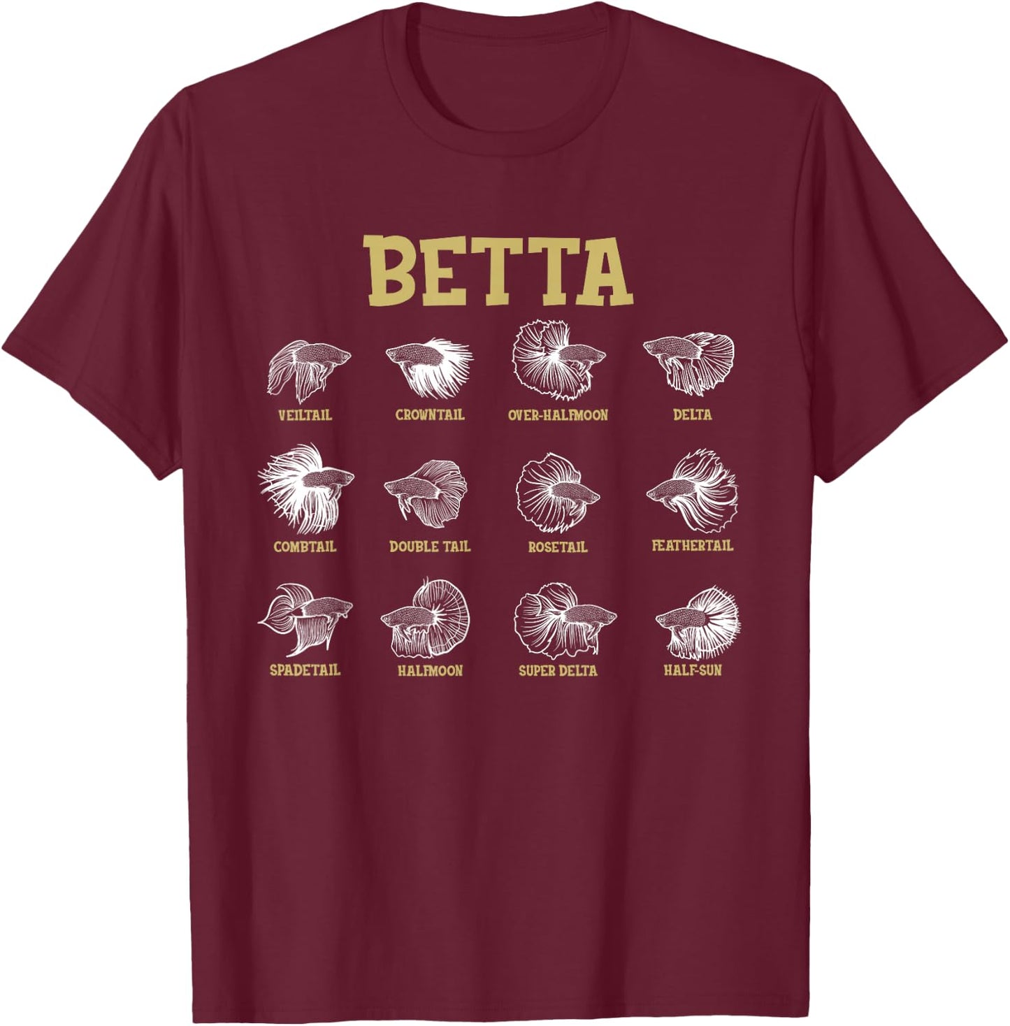 Siamese Fighting Fish Lover Aquarium Keeper Betta Fish T-Shirt - T-Shirt | Maroon