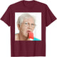 Grandma Just Lick It. Grandma Licks Ice Cream Meme Ice Lovers Summer T-Shirt - T-Shirt | Maroon