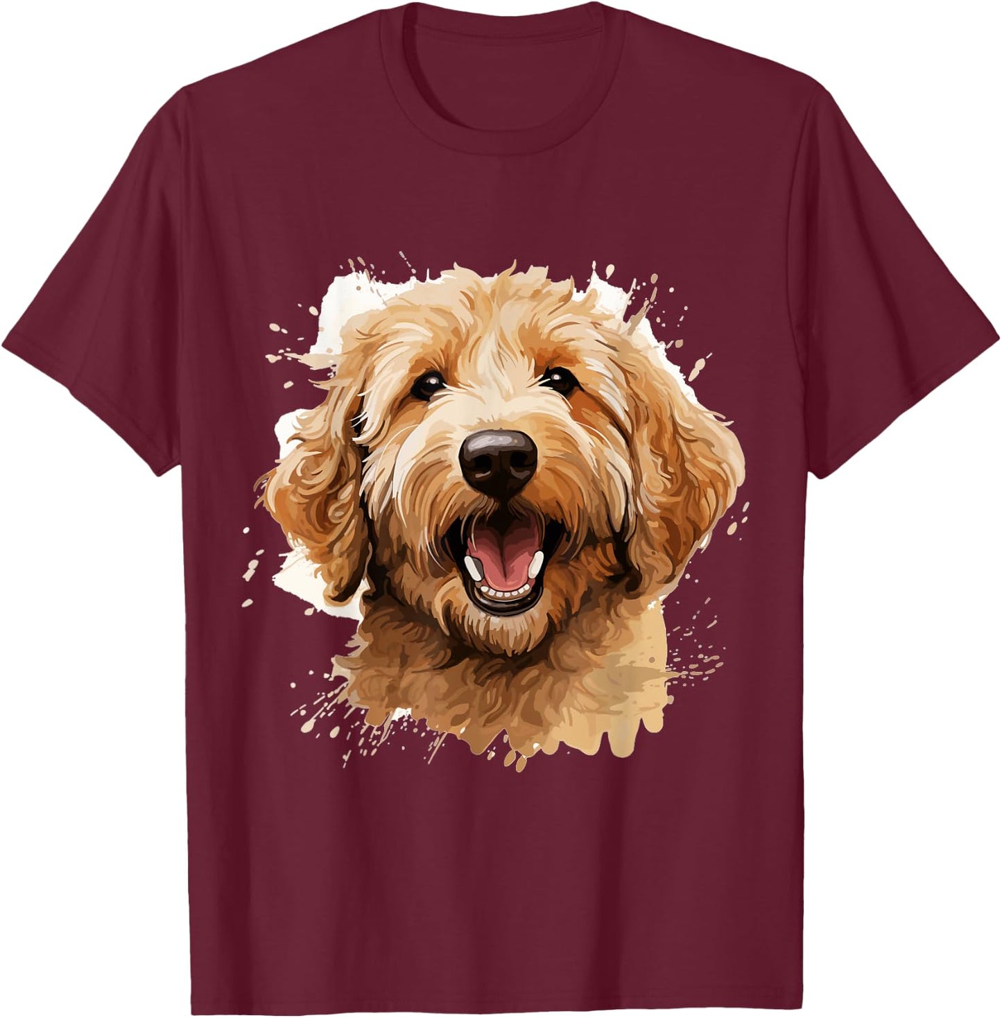 Goldendoodle Dog Breed Pet Cute Graphic T-Shirt - T-Shirt | Maroon