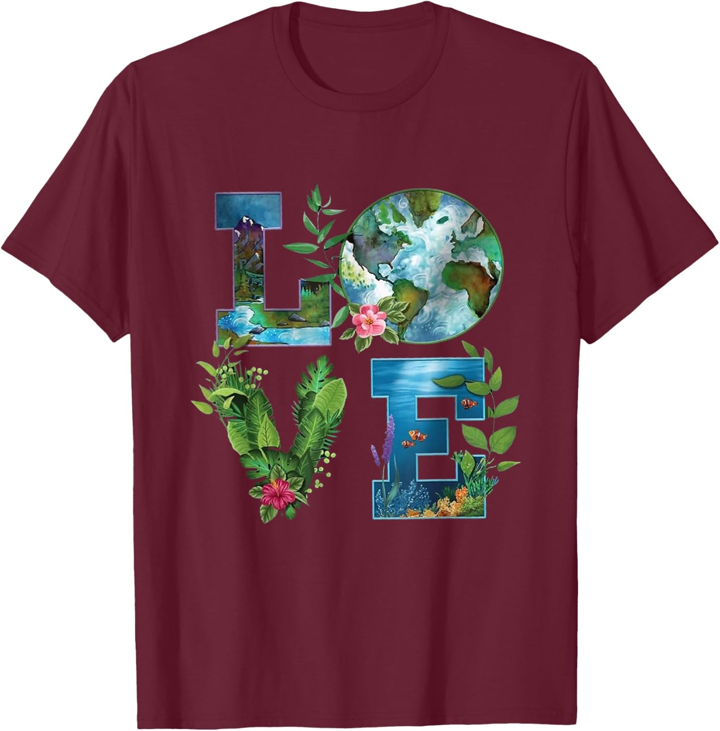 Earth Day Planet Anniversary Earth Day Everyday women men T-Shirt - T-Shirt | Maroon