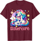 Sistercorn Mother's Day Sister Costume Unicorns Lover Family T-Shirt - T-Shirt | Maroon