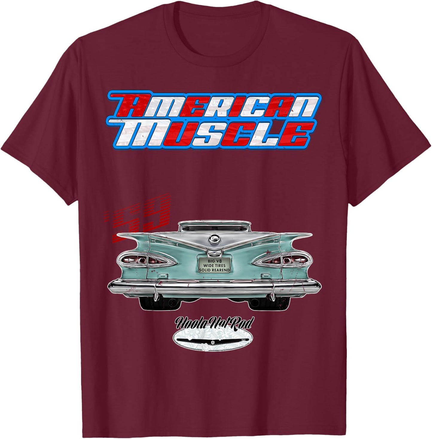 1959 El Camino,pickup,Rockabilly,rusty car,distressed T-Shirt - T-Shirt | Maroon