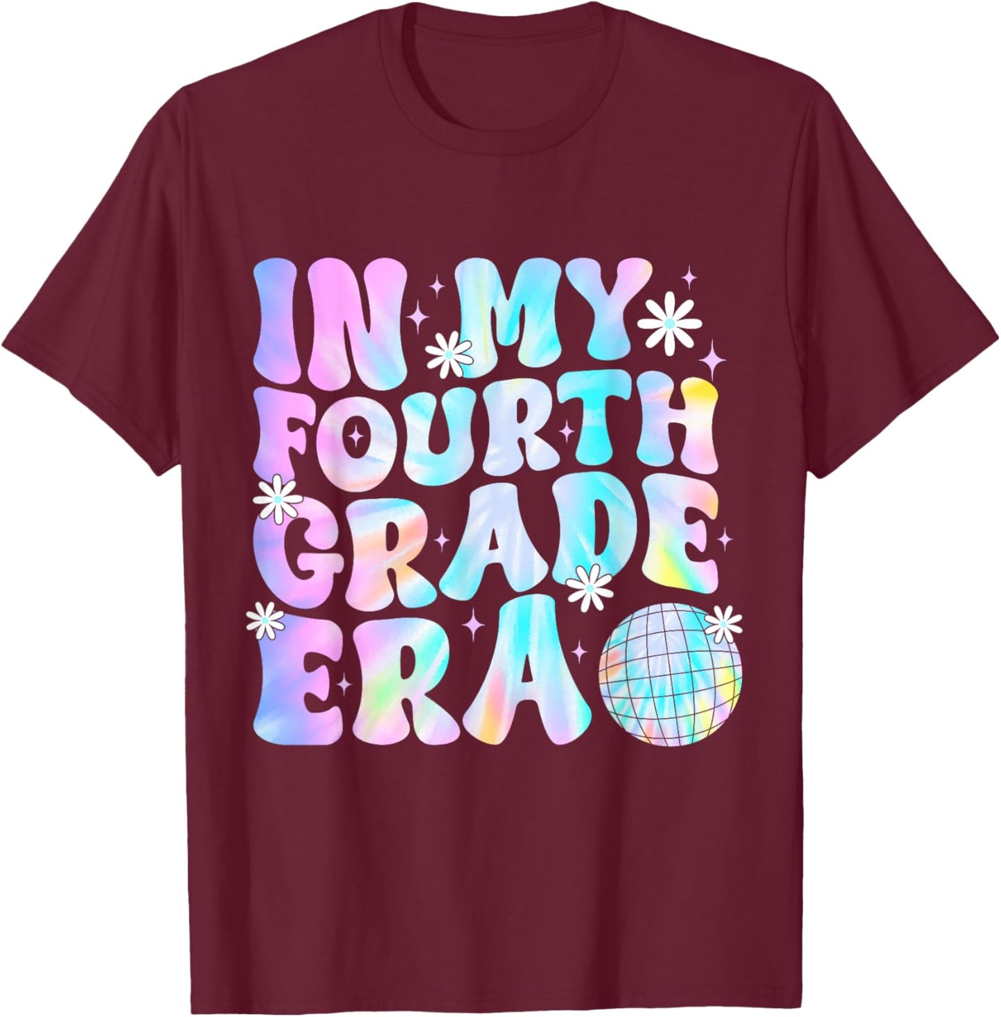 In My Fourth Grade Era Back To School 4th Grade Boys Girls T-Shirt - T-Shirt | Maroon