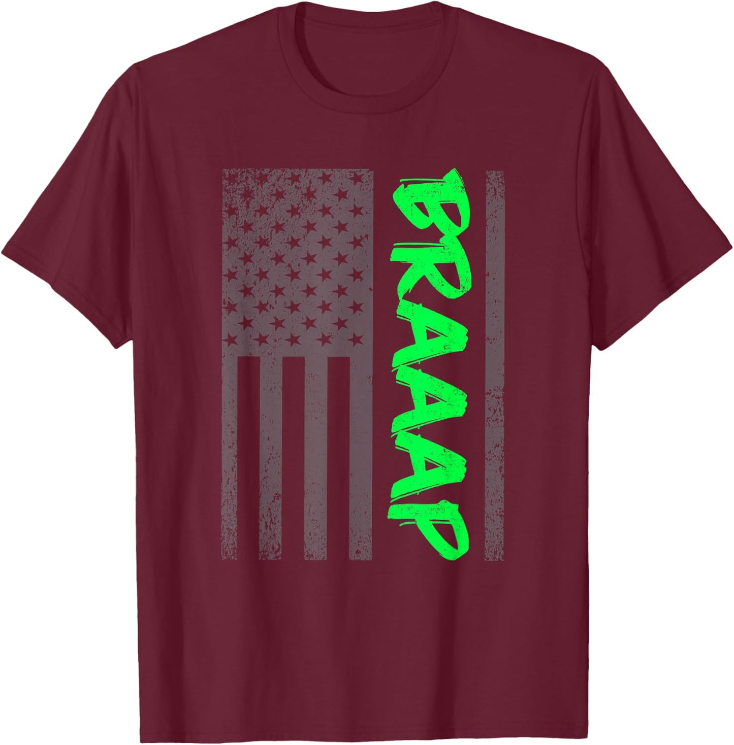 Brap Braap-Braaap Vintage USA Flag Dirt Bike Jet Ski ATV T-Shirt - T-Shirt | Maroon