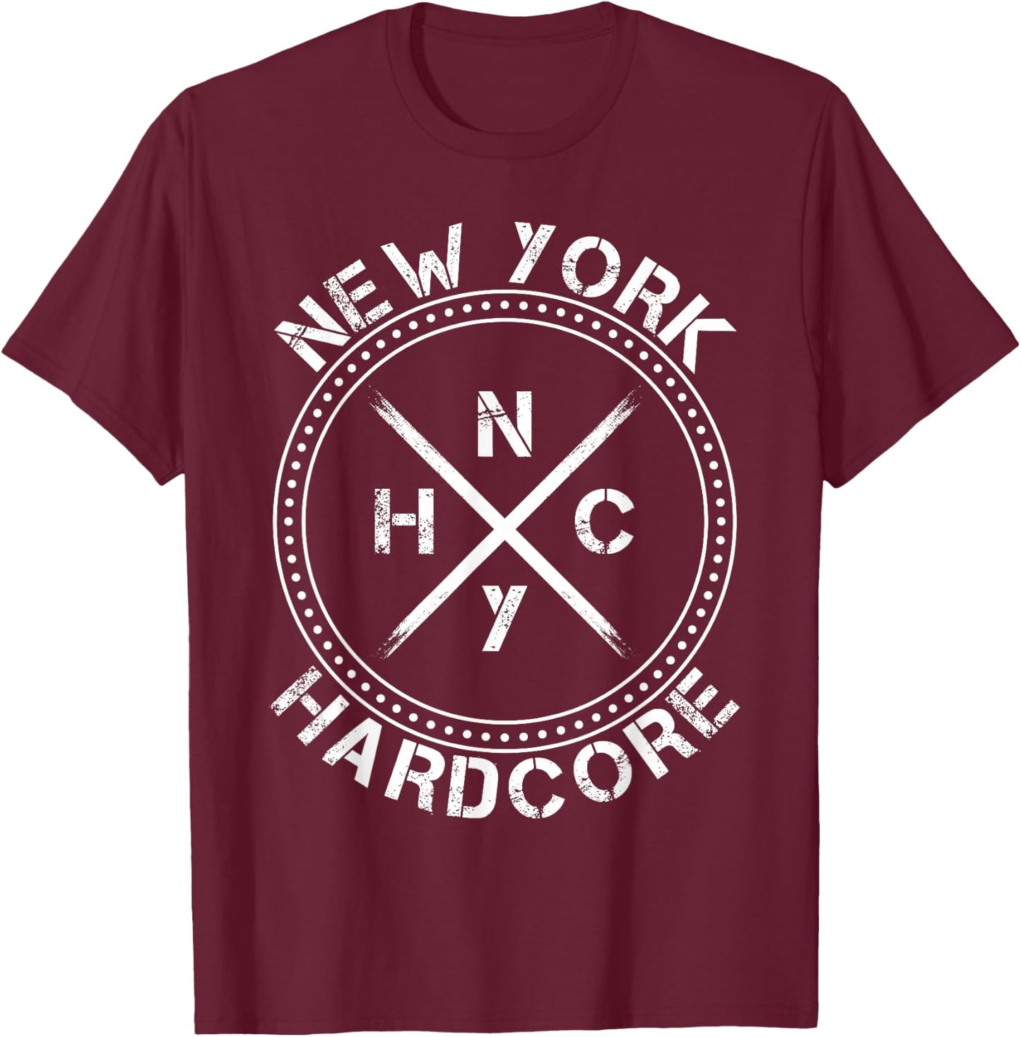 New York Hardcore NYHC Music Cool T-Shirt - T-Shirt | Maroon