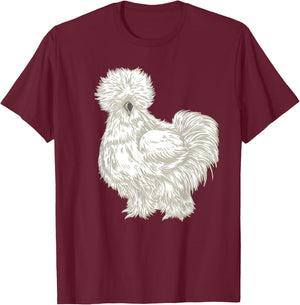 Silkie Chicken T-Shirt - T-Shirt | Maroon