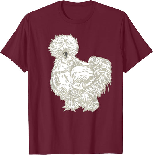 Silkie Chicken T-Shirt - T-Shirt | Maroon