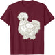 Silkie Chicken T-Shirt - T-Shirt | Maroon
