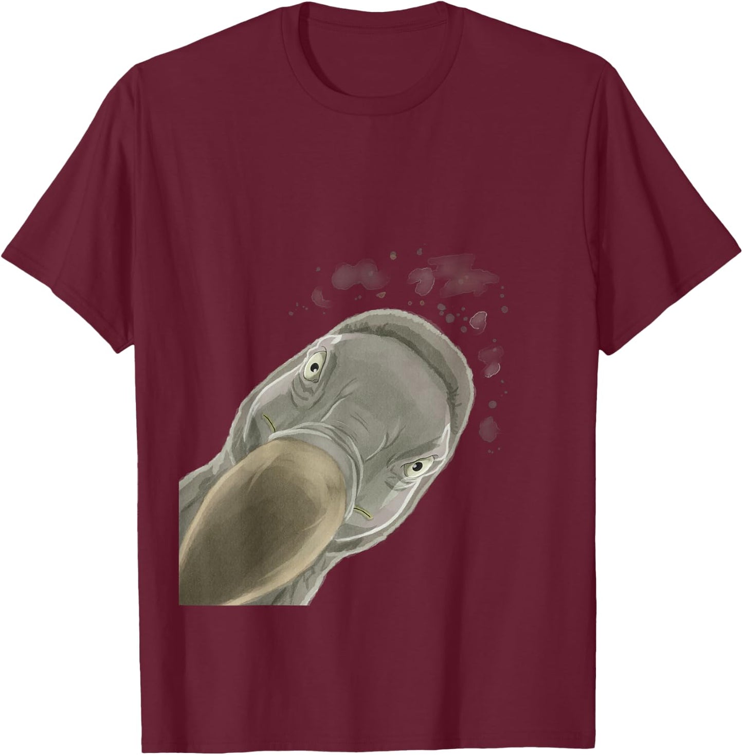 Curious Dodo Bird T-Shirt - T-Shirt | Maroon