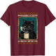 Vintage Black Cat Coffee Spelled Backwards Is Eeffoc T-Shirt - T-Shirt | Maroon