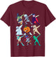 Dabbing Halloween Boys Skeleton Toddler Kids Scary Pumpkin T-Shirt - T-Shirt | Maroon