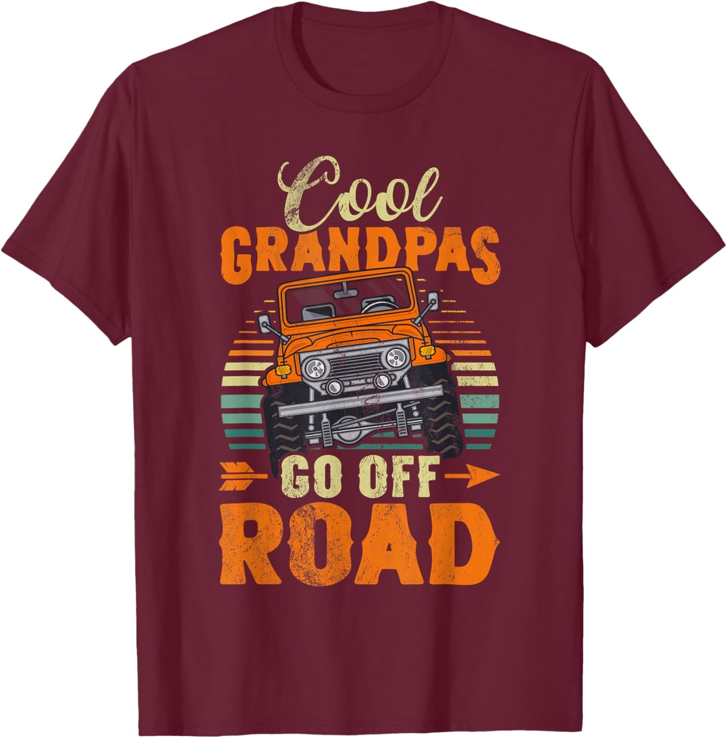 Cool Side By Side Design For Grandpa Dad SxS Offroad UTV T-Shirt - T-Shirt | Maroon