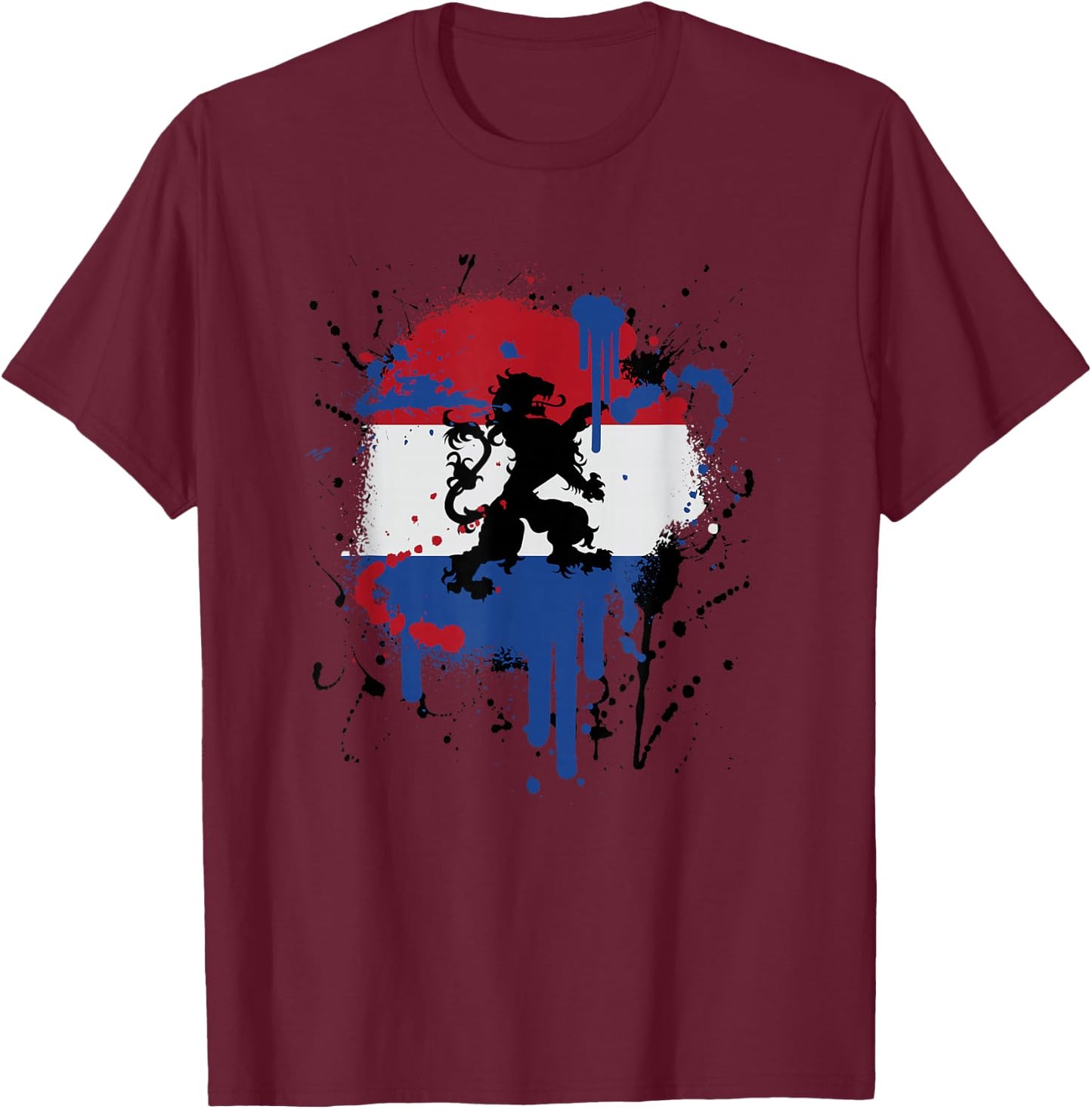 Kings Day Netherlands Holland Dutch Flag, Koningsdag T-Shirt - T-Shirt | Maroon