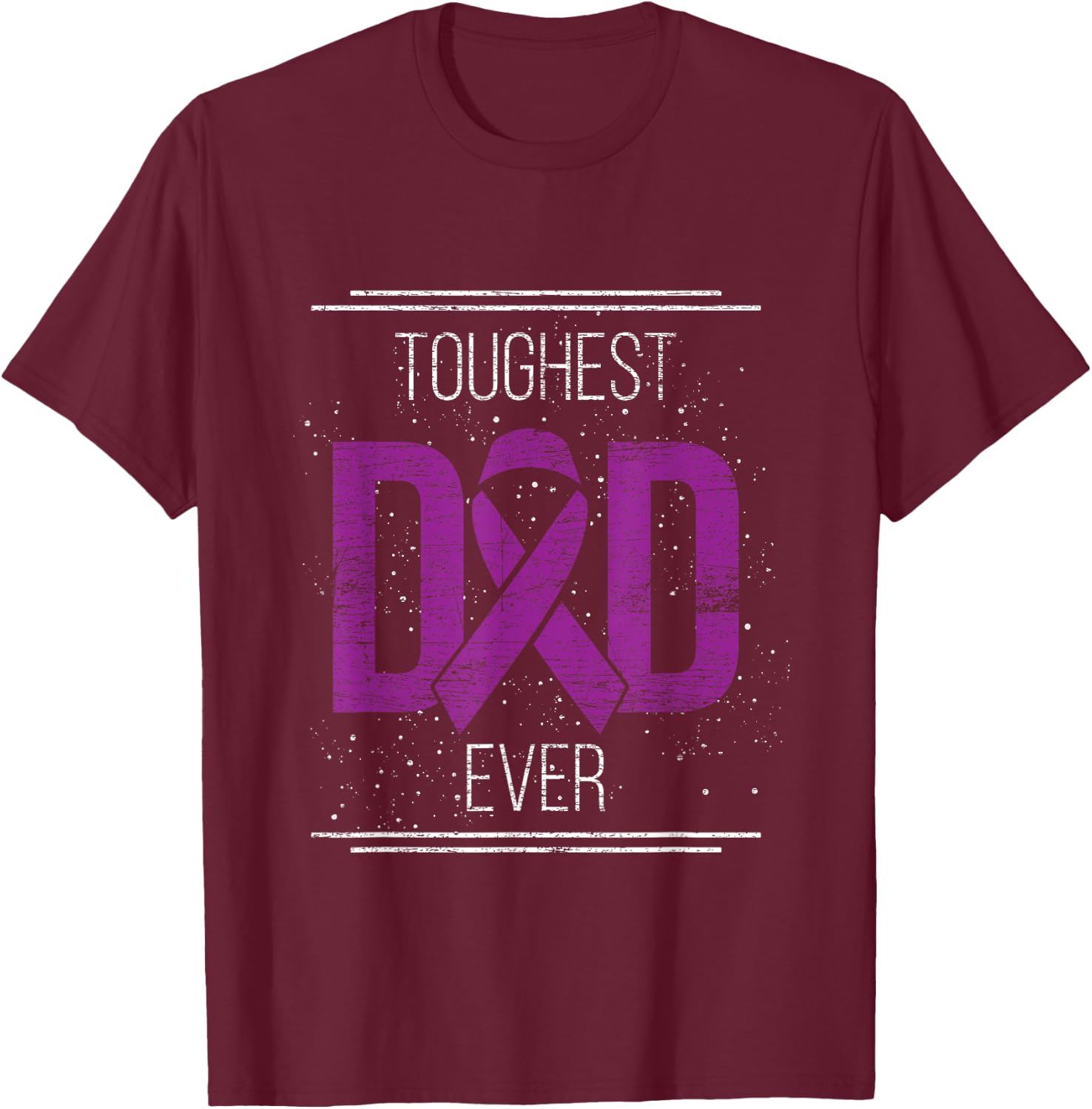 Fathers Day Cancer Survivor Dad Pancreatic Cancer T-Shirt - T-Shirt | Maroon