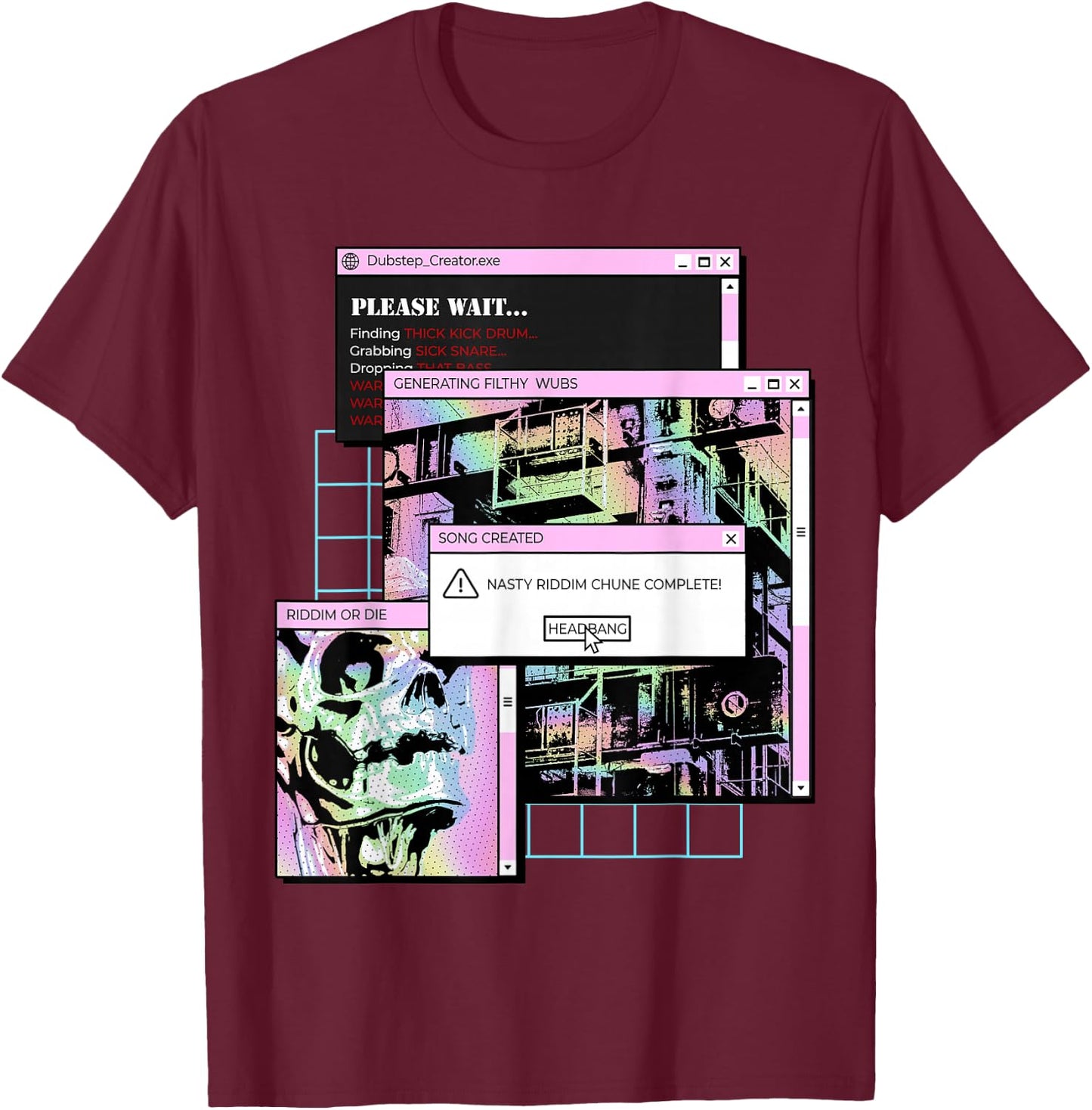 Dubstep Creator Riddim Shirt | Funny Dubstep Producer T-Shirt - T-Shirt | Maroon