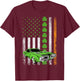 Irish American Flag Lucky Car Racing St. Patrick's Day T-Shirt - T-Shirt | Maroon
