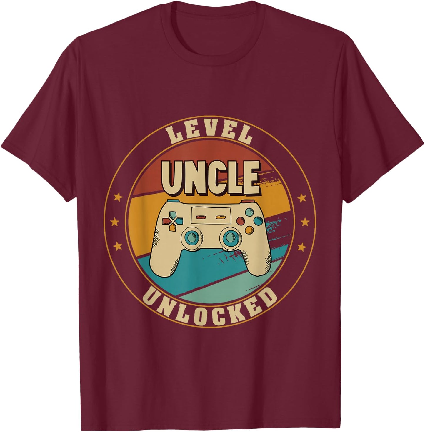 Gamer New Uncle Dad Mom Baby Announcement Pregnancy Father T-Shirt - T-Shirt | Maroon