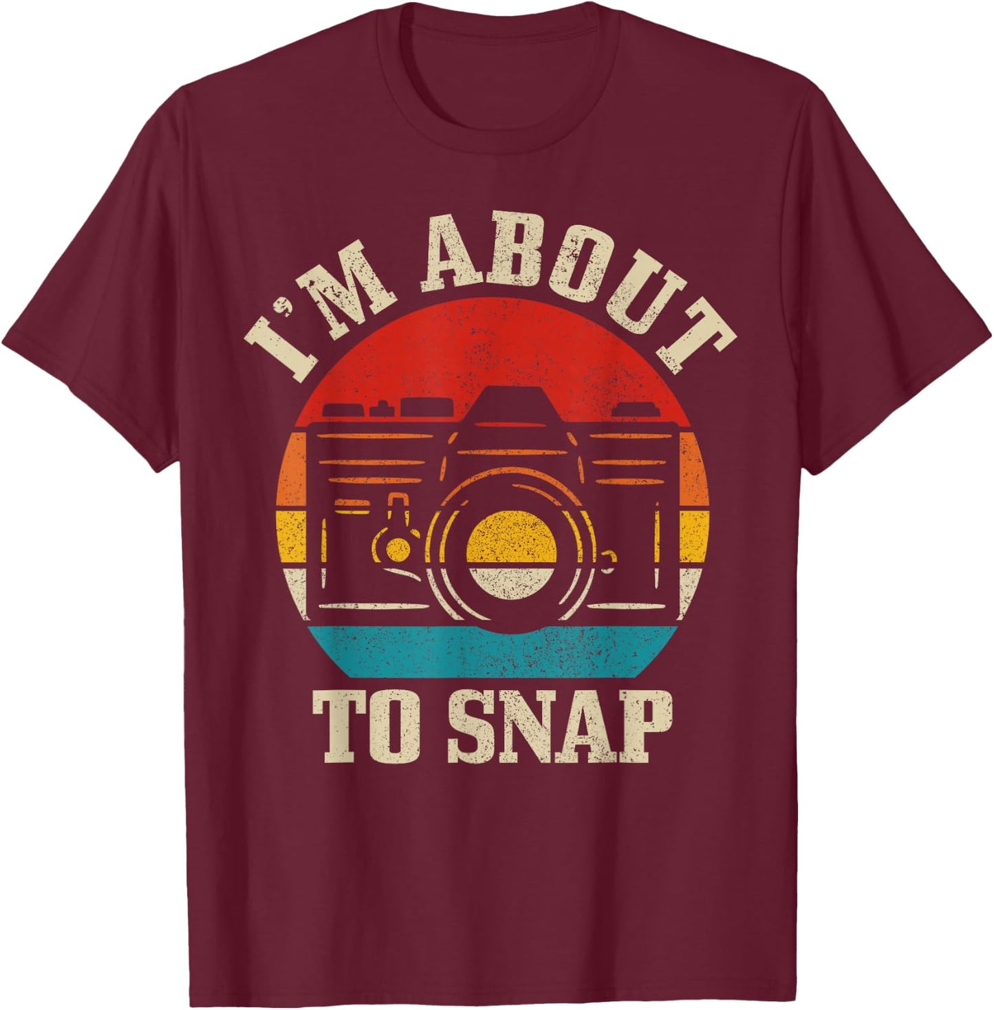 Photographer Gift Camera Saying Funny Vintage Photography T-Shirt - T-Shirt | Maroon